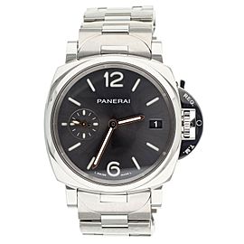 Panerai Luminor Due Grey Dial Stainless Steel on Bracelet 38mm Full Set