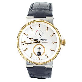 ULYSSE NARDIN MAXI MARINE MOTHER OF PEARL DIAMOND DIAL TWO TONE