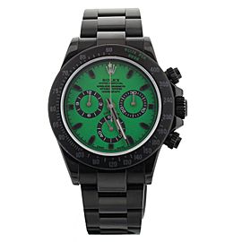 Rolex Daytona Chronograph Black DLC Stainless Steel Green 40mm Full Set