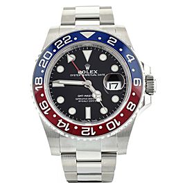 Rolex GMT Master II Pepsi Blue Red Stainless Steel 40mm Full Set