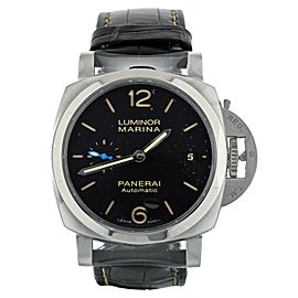 Panerai Luminor 1950 Marina Stainless Steel Black Dial Alligator 42mm