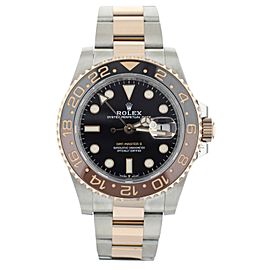 Rolex GMT Master II Rootbeer Stainless Steel Rose Gold Black 40mm