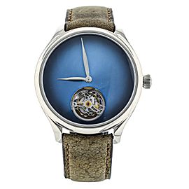 H Moser & Cie Endeavour Tourbillion Blue Fume White Gold 40mm Full Set