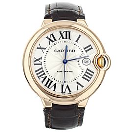 Cartier Ballon Bleu Rose Gold Automatic 42mm Brown Alligator Strap