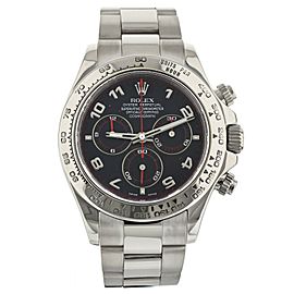 Rolex Daytona Chronograph White Gold Black Arabic Racing Dial