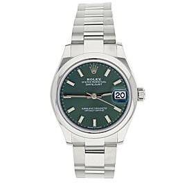 Rolex Datejust Green Dial Stainless Steel Oyster Bracelet Automatic