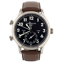 Patek Philippe Calatrava Pilot Travel Time White Gold Automatic