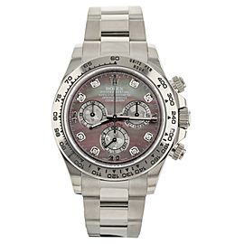 Rolex Cosmograph Daytona MOP Diamond Markers White Gold 39MM Full Set