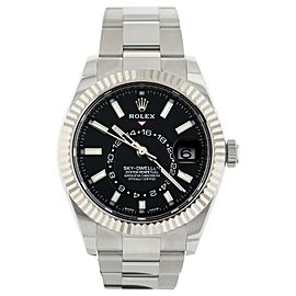 Rolex Sky-Dweller Stainless Steel Black Oyster Bracelet 42mm Full Set