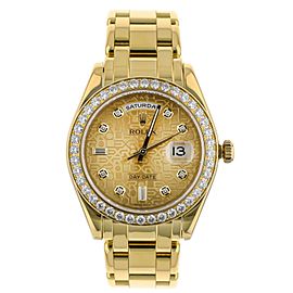 Rolex Day-Date Yellow Gold Diamond Jubilee Dial Diamond Bezel