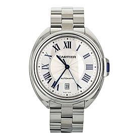 Cartier Cle De Cartier Stainless Steel Silver Dial 40mm Full Set