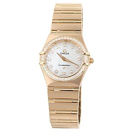 Omega Constellation 160 Years Rose Gold Diamond MOP Dial 25.5mm