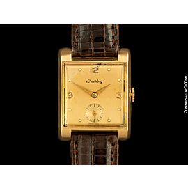 1946 BREITLING Vintage Mens 18K Rose Gold Dress Watch - Original