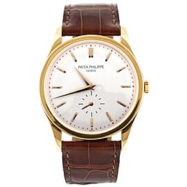 Patek Phillipe Calatrava Silver Dial Rose Gold Case Manual