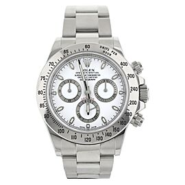 Rolex Cosmograph Daytona White Dial Stainless Steel Bracelet 40mm