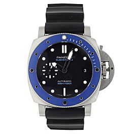 Panerai Submersible Azzuro Black Dial Steel Automatic 42mm