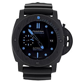 Panerai Submersible Carbotech Black Dial Rubber Strap 47mm PAM