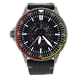 Sinn EZ7 The Mission Timer 7 Black Dial GMT Stainless Steel Calf