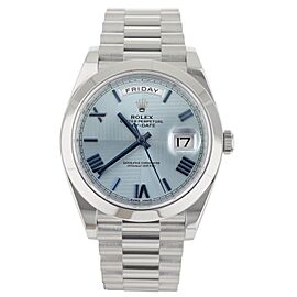 Rolex Day-Date Ice Blue Quadrant Motif Dial Platinum