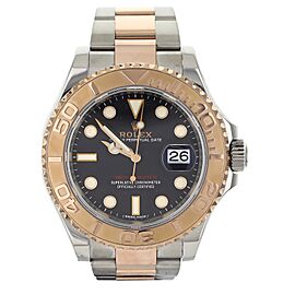 Rolex Yachtmaster Black Dial Everose & Steel Bracelet 40mm Full Set