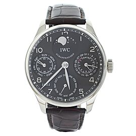 IWC Portuguese Perpetual Grey Dial White Gold Case Automatic 44MM IW502307