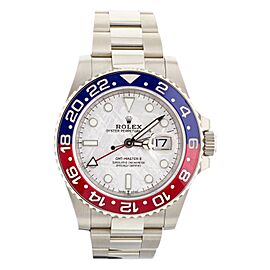 Rolex GMT Master II Pepsi Meteorite Dial White Gold 40mm Full Set