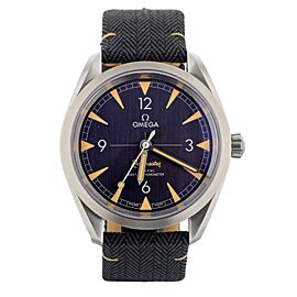 Omega Seamaster Railmaster Black Dial Fabric Strap 40mm