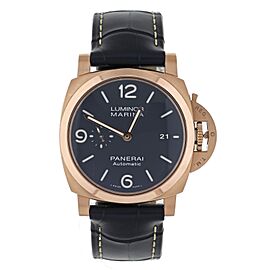 Panerai Luminor Marina Goldtech Sole Blu Rose Gold 44mm PAM1112 Full Set