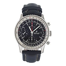 Breitling Navitimer Chronograph Black Dial Stainless Steel Calf 42MM A13324