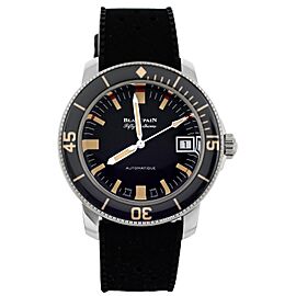 LE Blancpain Fifty Fathoms Black Dial Steel Automatic