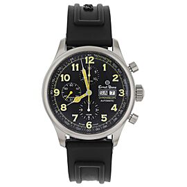 Ernst Benz Chronoscope Black Dial Stainless Steel Rubber Strap