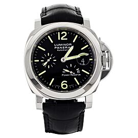 Panerai Luminor Power Reserve Black Dial Alligator Strap 44mm