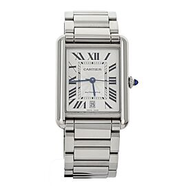 Cartier Tank Must XL Silver Dial Stainless Steel Bracelet 41mm