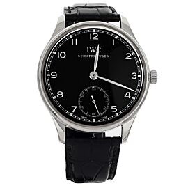 IWC Vintage Portuguese Black Dial Stainless Steel Manual