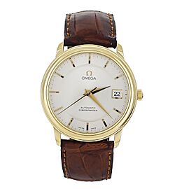 Omega De Ville Prestige Silver Dial Yellow Gold Automatic Date