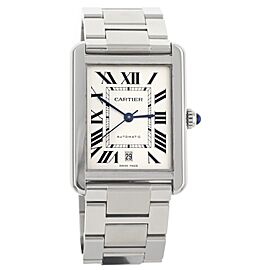 Cartier Tank Solo Automatic XL Stainless Steel Bracelet 41mm W5200028 Full Set Watch