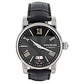 MontBlanc Star Black Dial Black Strap Steel Automatic