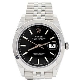 Rolex Datejust Black Dial Stainless Steel Jubilee Automatic