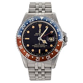 Rolex GMT Master Pepsi Vintage Stainless Steel 40MM Watch Only