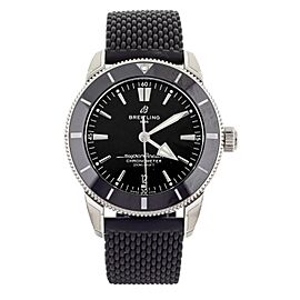 Breitling SuperOcean Heritage Black Dial Black Rubber Strap