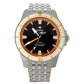 Zodiac Super Sea Wolf Pro-Diver Stainless Steel Orange Bezel