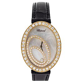 Chopard Happy Spirit Pearl Diamond Oval Yellow Gold