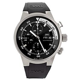 IWC Aquatimer Chronograph Black Dial Stainless Steel Rubber