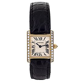 Cartier Tank Francaise Diamond Bezel Yellow Gold Quartz