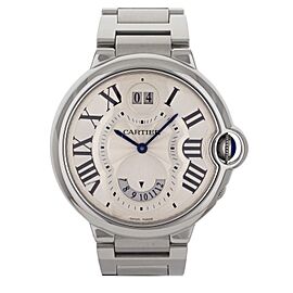 Cartier Ballon Bleu Stainless Steel Two Timezone Quartz