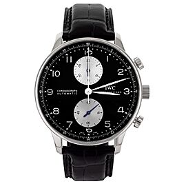 IWC Portugieser Chronograph Black Dial Stainless Steel