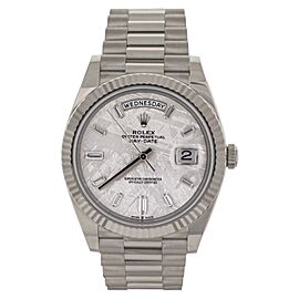 Rolex Day Date 40 White Gold Meteorite Diamond Dial