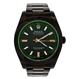 Rolex Milgauss Black Dial Stainless Steel PVD on Bracelet