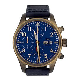 IWC Pilot's Watch Chronograph 41 Bronze Blue Dial Canvas Full Set