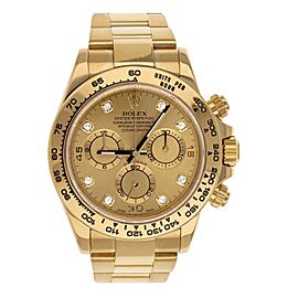 Rolex Daytona Champagne Dial Yellow Gold Bracelet Automatic 40mm